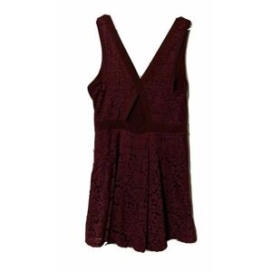 Free People NWT Womens Size M Maroon Purple Lace Dress Cut Out NEW